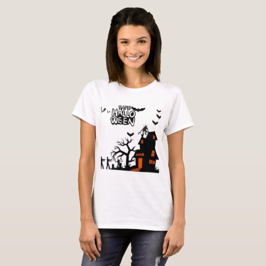T-shirt Parade de Lanternes Fantomatiques blanc (Devant entier)