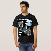 T-shirt Parade De Pingouin Antarctique Sur Un Arrière - pl (Devant entier)
