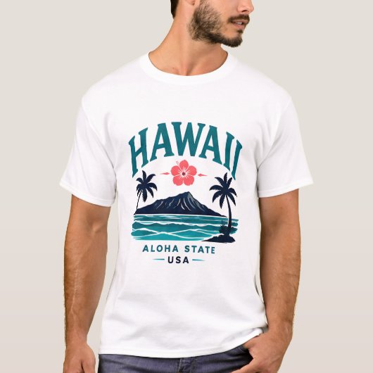 T-shirt Paradis de l'île d'Hawaï (Devant)