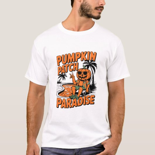 T-shirt paradis des correctifs citrouilles (Devant)