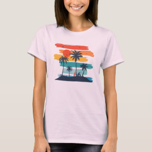 T-shirt Paradis du coucher de soleil tropical