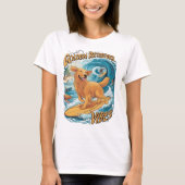 T-shirt Paradis du surf de Golden Retriever (Devant)