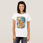 T-shirt Paradis du surf de Golden Retriever (Devant entier)