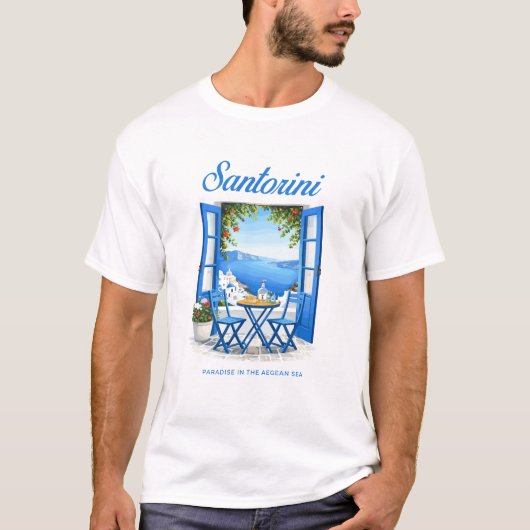 T-shirt Paradis en mer Égée Art (Devant)