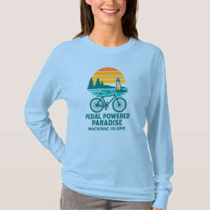 T-shirt Paradis propulsé par pédale   Vélo de l'île Mackin