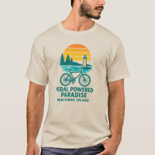 T-shirt Paradis propulsé par pédale   Vélo de l'île Mackin