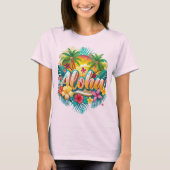 T-shirt Paradis tropical d'Aloha - Hawaïen animé (Devant)