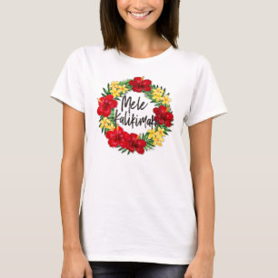 T-shirt Paradis Tropical Hawaiian Holiday Wreath