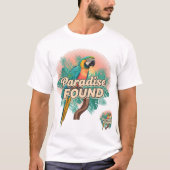 T-shirt Paradis trouvé — Conception de perroquets tropicau (Devant)