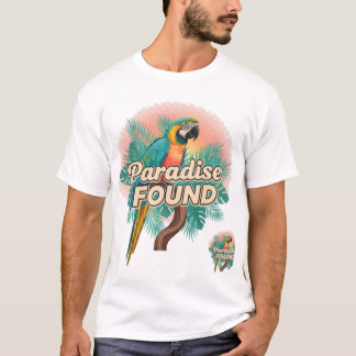T-shirt Paradis trouvé — Conception de perroquets tropicau