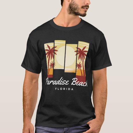 T-shirt Paradise Beach Floride (Devant)
