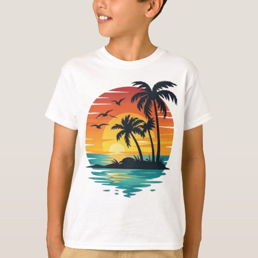 T-shirt Paradise Sunset (Devant)