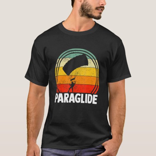 T-shirt Paraglide Paraglider Paragliding Paramotoring Retr (Devant)