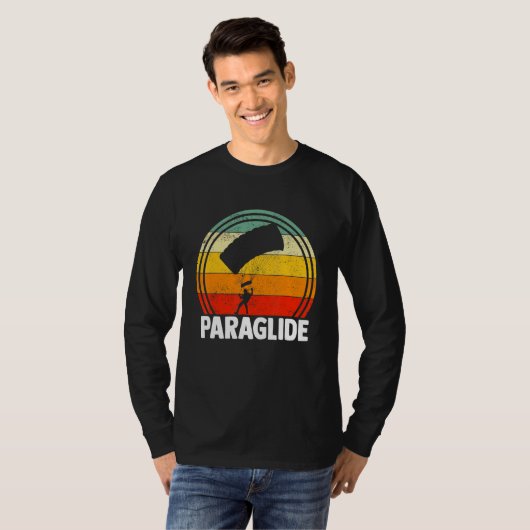 T-shirt Paraglide Paraglider Paragliding Paramotoring Retr (Devant entier)