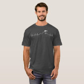 T-shirt Paraglider Heartbeat Funny Paragliding Paramotor (Devant entier)