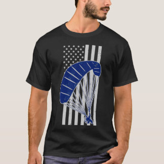 T-shirt Paraglider Motorglider US American Flag Cadeau