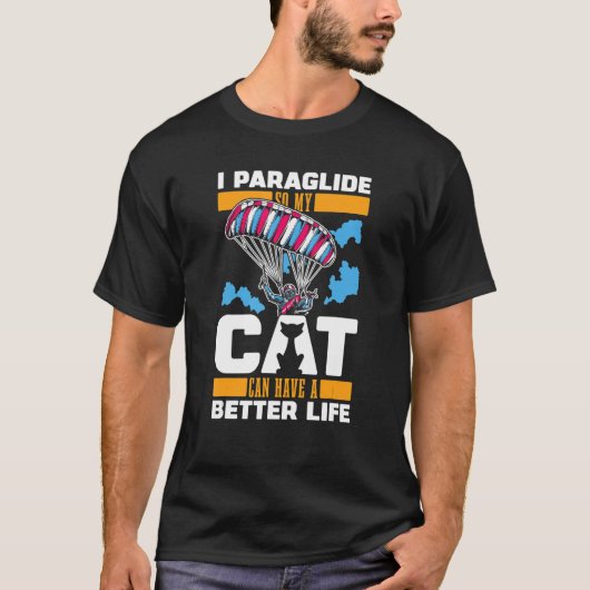 T-shirt Paragliding Cat Hanggliding Aerial Sports Glider P (Devant)