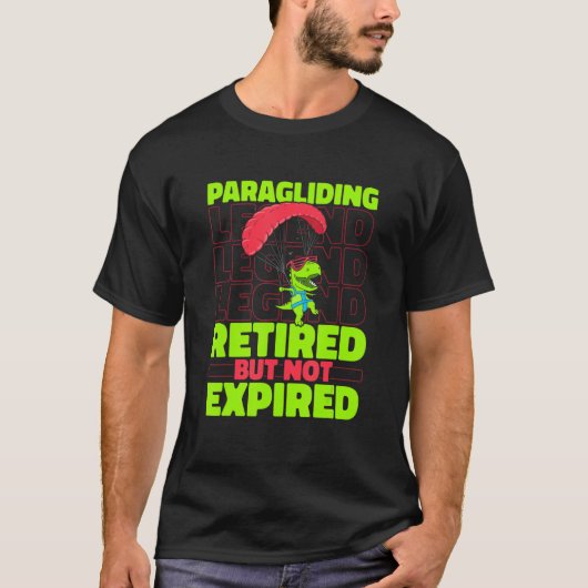 T-shirt Paragliding Dino - Aerial Hanggliding Glider Parag (Devant)