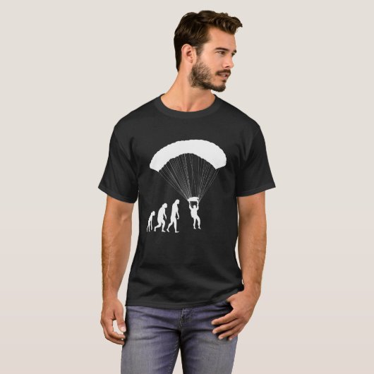 T-shirt Paragliding Evolution Paraglider Paramotor Parachu (Devant entier)
