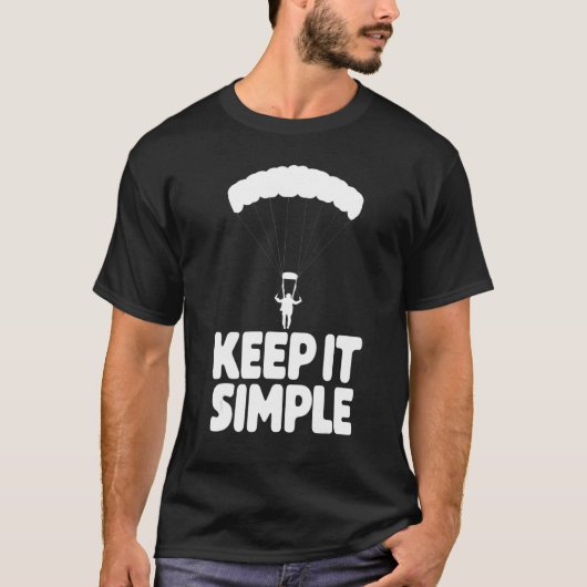 T-shirt Paragliding Keep It Simple Men Vacation Flying Tr (Devant)