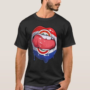 T-shirt Paraguay Drapeau Bouche de football paraguayen
