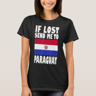 T-shirt Paraguay Drapeau Design Si perdu envoyez-moi au Pa