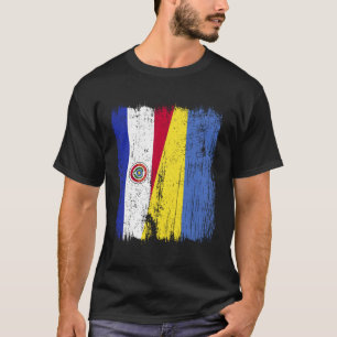 T-shirt Paraguay Ukraine Drapeau à moitié Paraguayen Ukrai