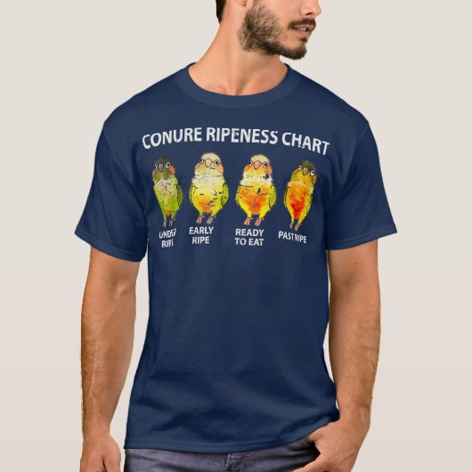T-shirt Parakeet Conure Ripeness Bird Chart (Devant)