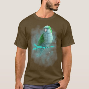 T-shirt Parakeet de moine bleu Galaxie cosmique Quake spat