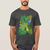 T-shirt Parakeet with leaves (Devant)
