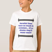 T-shirt Parallel Lines Math Joke (Devant)