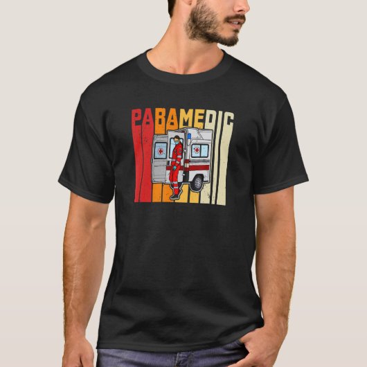 T-shirt Paramedic ambulance training service emergency doc (Devant)