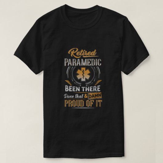 T-shirt paramédical à la retraite (Design devant)