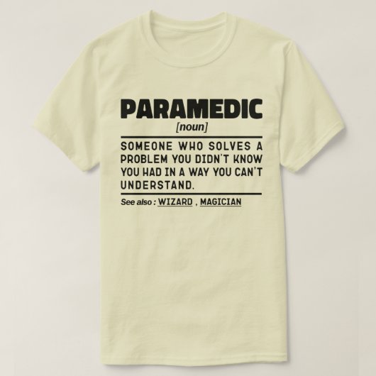 T-shirt Parameic Noun Citation d'Humour de l'employé param (Design devant)