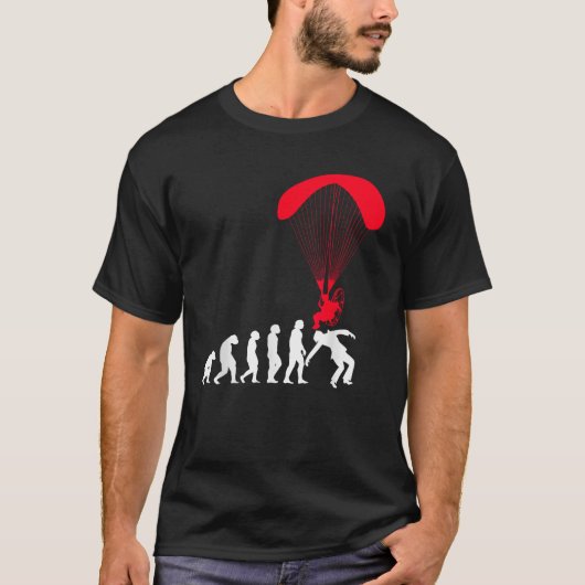 T-shirt Paramoteur motorisé Évolution drôle de parapente P (Devant)