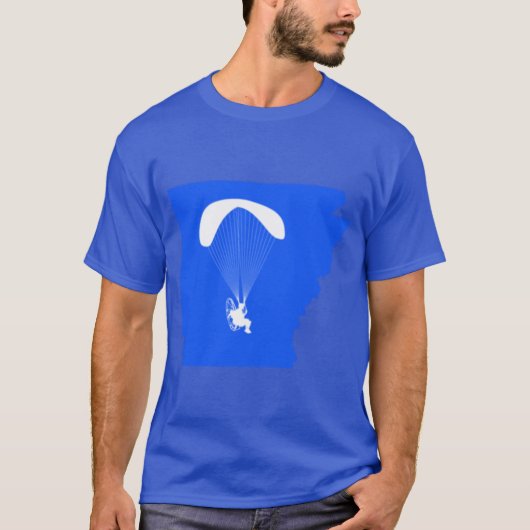 T-shirt Paramotor Arkansas bleu (Devant)