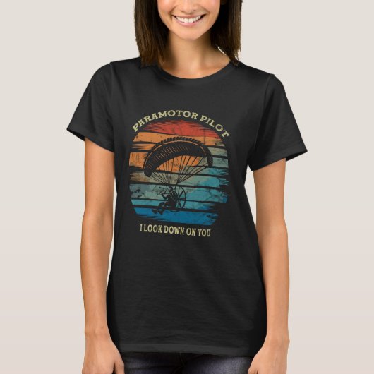 T-shirt Paramotor Id Plutôt Flying Paramotoring PPG Par (Devant)