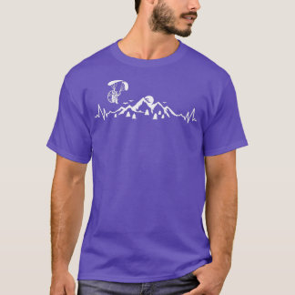 T-shirt Paramotor Mountains Heartbeat Paraglider Paraglidi