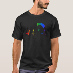 T-shirt Parapente Fréquence Cardiaque Lgbtq Battement De C