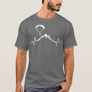 T-shirt Parapente Montagnes amp ECG Heartbeat
