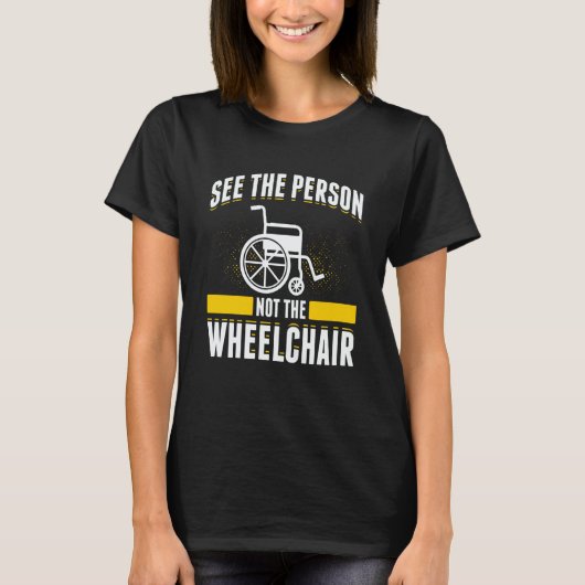 T-shirt Paraplegic For Wheelchair User Handicapped People (Devant)