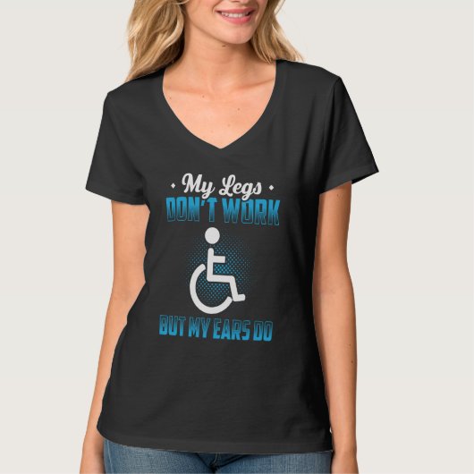 T-shirt Paraplegic For Wheelchair User Handicapped People  (Devant)