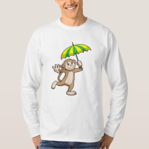 T-shirt Parapluie de pluie de singes