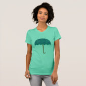 T-shirt Parapluie de tapis d'aéroport de PDX (Devant entier)