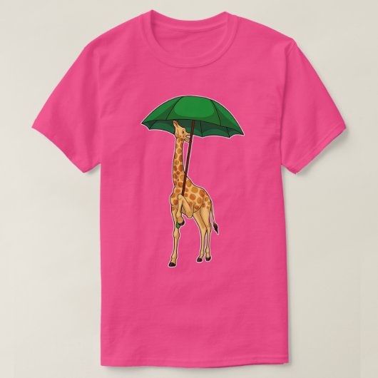 T-shirt Parapluie pluie Giraffe (Design devant)