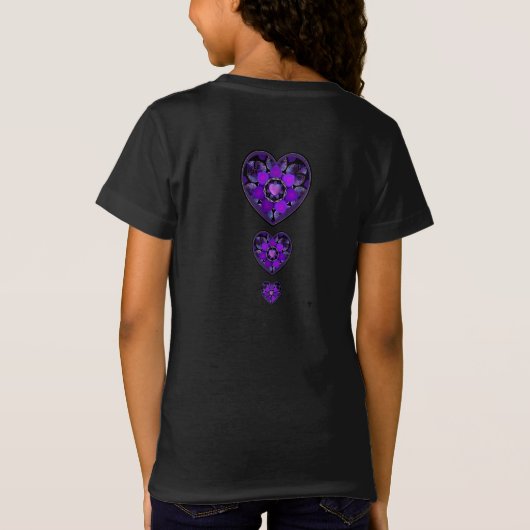 T-Shirt Parapluie violet & coeurs .7 (Dos)