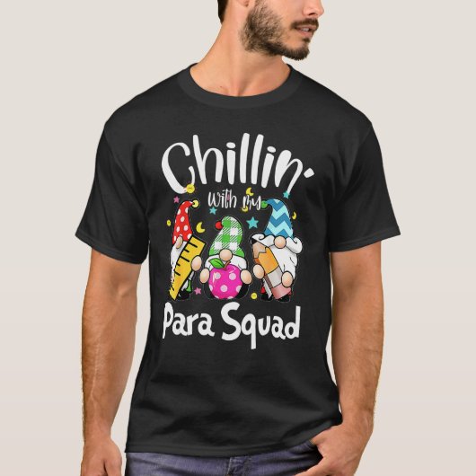 T-shirt Paraprofessional Para Squad Chillin Gnomes Christm (Devant)
