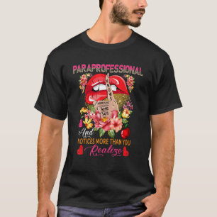 T-shirt Paraprofessionnel En Sait Plus Qu'Elle Ne Dit Flor
