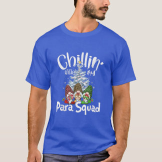T-shirt Paraprofessionnel Para Squad Chillin Gnomes Christ