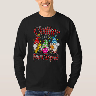 T-shirt Paraprofessionnel Para Squad Chillin Gnomes Christ